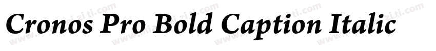 Cronos Pro Bold Caption Italic字体转换